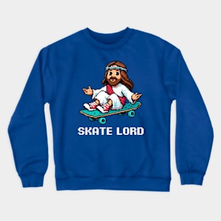 Jesus Skate Lord Pixel Crewneck Sweatshirt